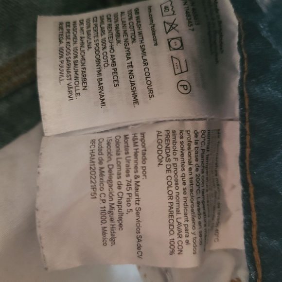 H&M Blue Denim Casual High Waisted Shorts 100% Cotton size 2 - Picture 4 of 8